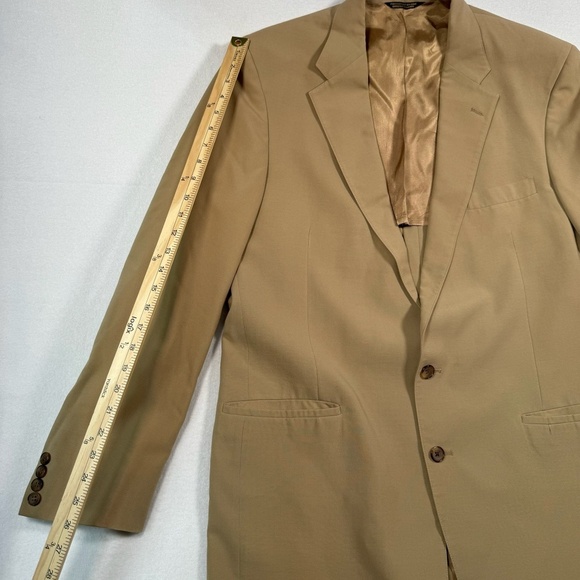 John Weitz Blazer Suit Jacket Mens Size 48L* Tan - Picture 8 of 11